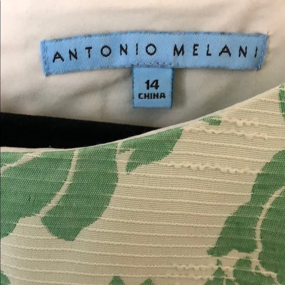 Antonio Melani Green Rose Floral Dress - Picture 8 of 9